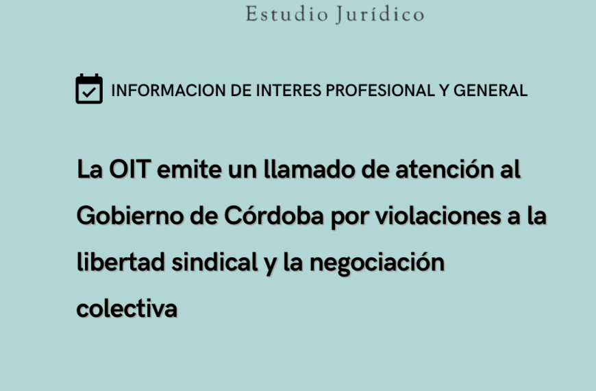 La OIT emite un llamado de atención al…